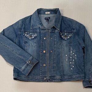 Embellished Blue Denim Jacket